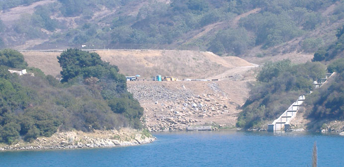 Dam in valley